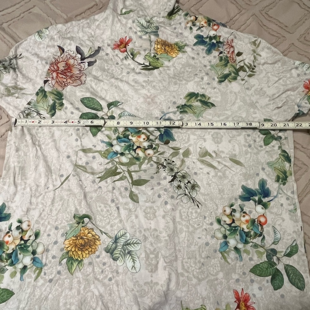 Johnny Was Multicolor Floral Button-Up Top - Picture 4 of 6